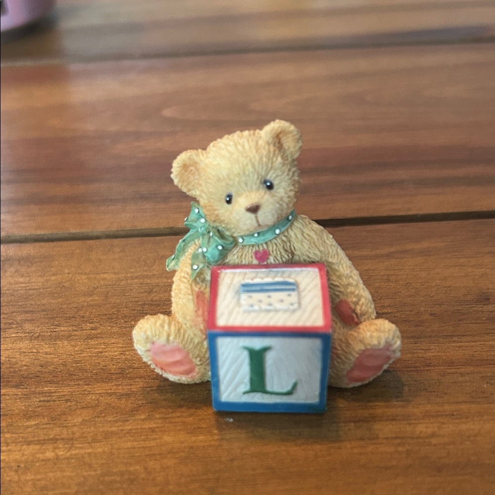 Cherished Teddies “L” figurine